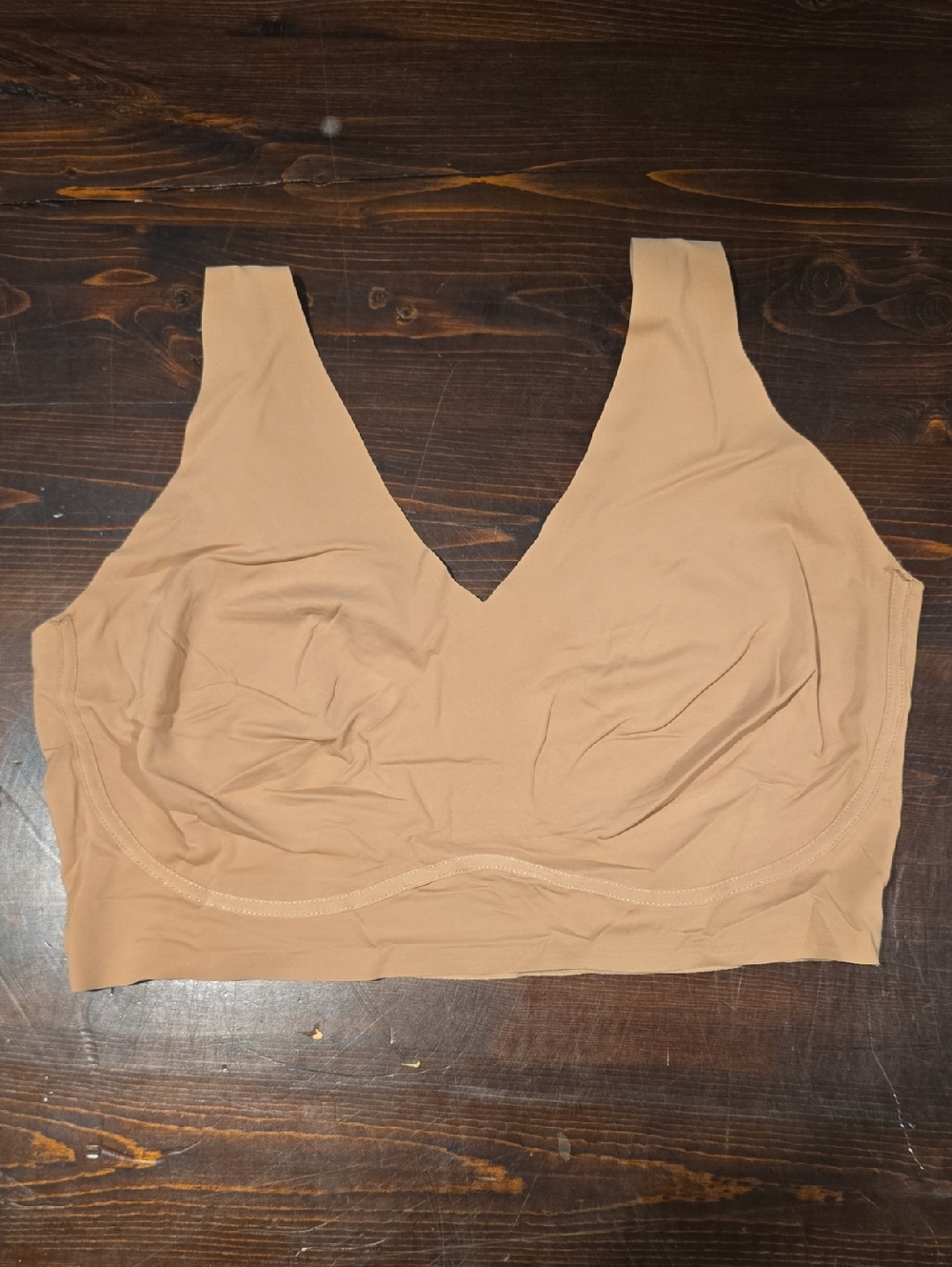 True & Co. True Body Lift V-Neck Bralette - Tan